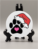 Black Paw Print & Santa Hat