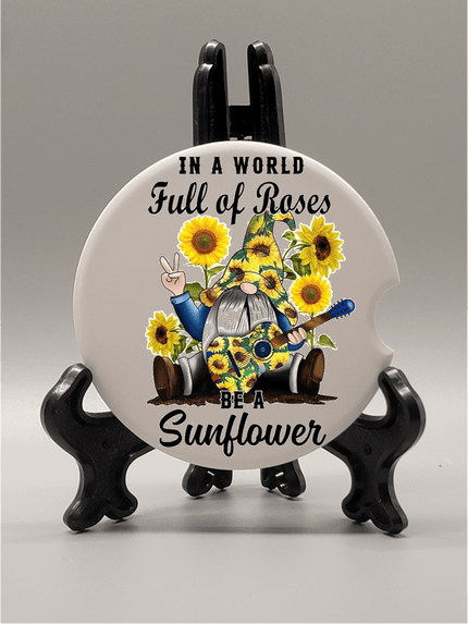 Be A Sunflower - Car Coaster - Honestly Innovative 